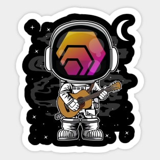 Astronaut Guitar HEX Coin To The Moon HEX Crypto Token Cryptocurrency Blockchain Wallet Birthday Gift For Men Women Kids Sticker